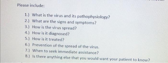 Develop A Teaching Plan To Educate Your Patient About The Covid Virus 1