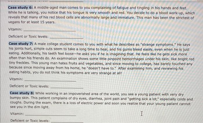 Case Study 4 While Working In An Extremely Impoverished Area Of The World Where The Primary And Some Days The Only Sub 2