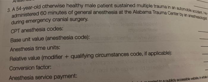 3 A 54 Year Old Otherwise Healthy Male Patient Sustained Multiple Trauma In An Automobile Este Administered 60 Minutes 1