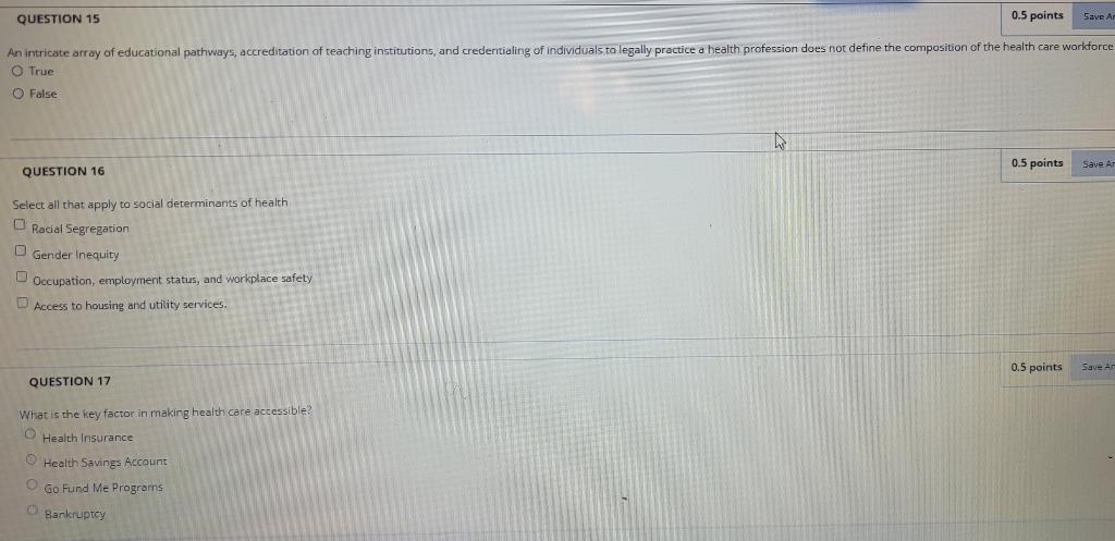 Question 15 0 5 Points Save A An Intricate Array Of Educational Pathways Accreditation Of Teaching Institutions And Cr 1
