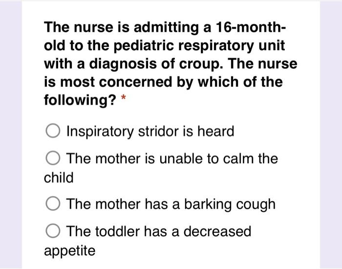 A 5 Year Old Girl Is Brought To The Pediatric Emergency Room Displaying Drooling Strident Cough And Lethargy The Heal 2