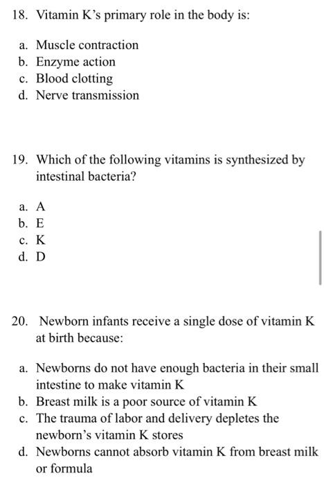 Chapter 11 11 The Form Of Vitamin A Active In Vision Is A Retinal B Retinol C Rhodopsin D Retinoic Acid 12 What 3
