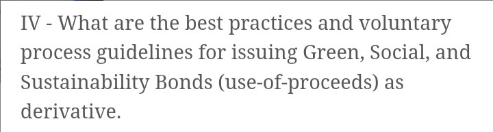 Iv What Are The Best Practices And Voluntary Process Guidelines For Issuing Green Social And Sustainability Bonds U 1