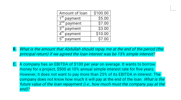 Abdullah Will Pay Me An Amount Equal To 10 Of His Salary Which Comes Out As Follows 1