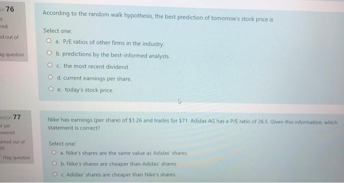 74 The Method Most Commonly Used By Investment Professionals To Calculate A Firm S Ple Constant Its Benchmark P E Level 2