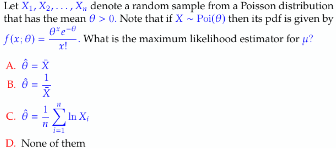 Let X1 X2 X Denote A Random Sample From A Poisson Distribution That Has The Mean 0 0 Note That If X Poi O T 1