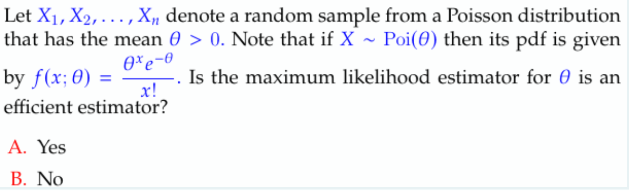 Let X1 X2 X Denote A Random Sample From A Poisson Distribution That Has The Mean 0 0 Note That If X Poi 0 T 1