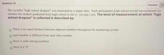 Question 13 Frequency Distribution For Level Of Education Value X F 2 5 S High School Degree Two Year College Degree B 2