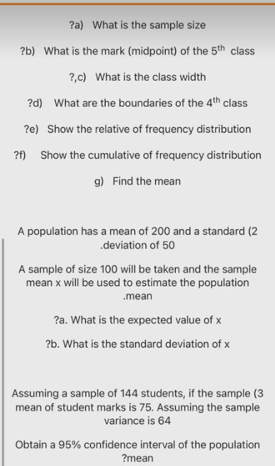 The Data Values For A Certain Sample Are Given In 1 The Following Frequency Table Frequency Class Limits 6 2 4 10 5 7 7 2