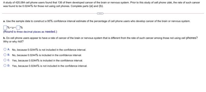 A Study Of 420 084 Cell Phone Users Found That 136 Of Them Developed Cancer Of The Brain Or Nervous System Prior To Thi 1