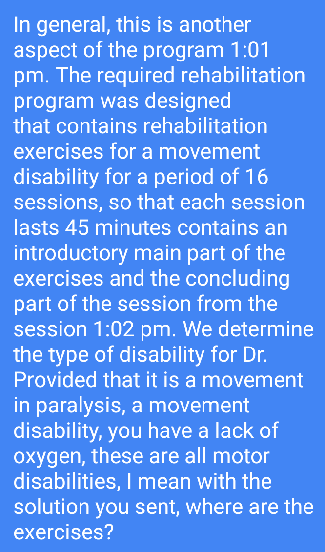 In General This Is Another Aspect Of The Program 1 01 Pm The Required Rehabilitation Program Was Designed That Contain 1