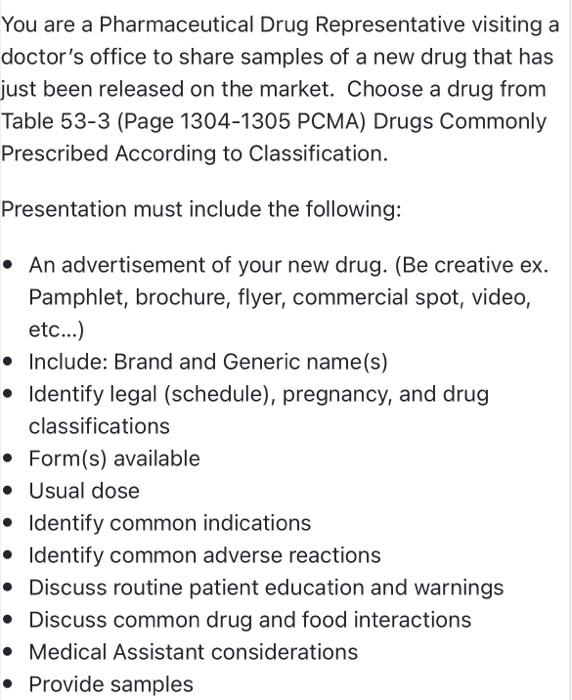 You Are A Pharmaceutical Drug Representative Visiting A Doctor S Office To Share Samples Of A New Drug That Has Just Bee 1