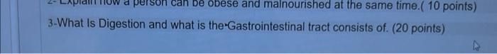 1 What Is The Difference Between A Macronutrient And A Micronutrient 10 Points A Can Be Obese And Malnourished At 2