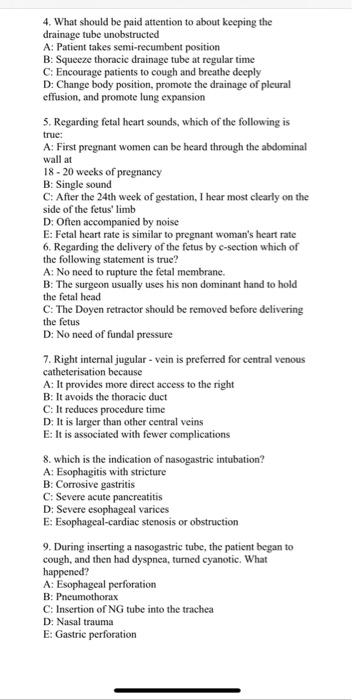 4 What Should Be Paid Attention To About Keeping The Drainage Tube Unobstructed A Patient Takes Semi Recumbent Positio 1