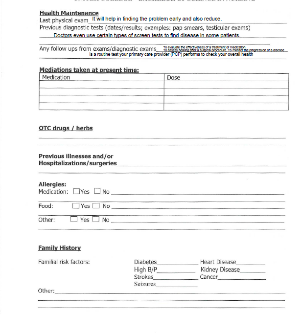 Health Maintenance Last Physical Exam It Will Help In Finding The Problem Early And Also Reduce Previous Diagnostic Tes 1