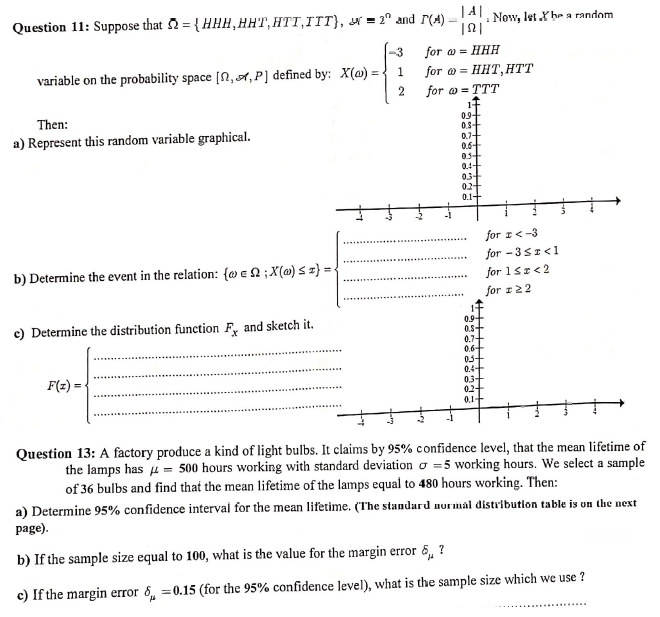 141 Question 11 Suppose That Hhhhht Htt Itt 4 2 And 4 New Let Yhe A Random 111 For W Hhh Variable On Th 1