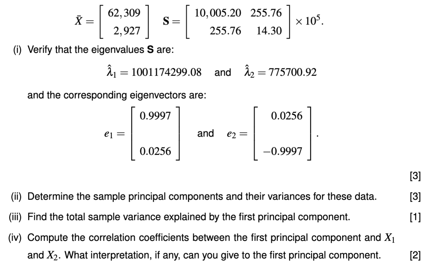 X 62 309 2 927 Se 10 005 20 255 76 255 76 14 30 X 105 I Verify That The Eigenvalues S Are A 1001174299 08 An 1