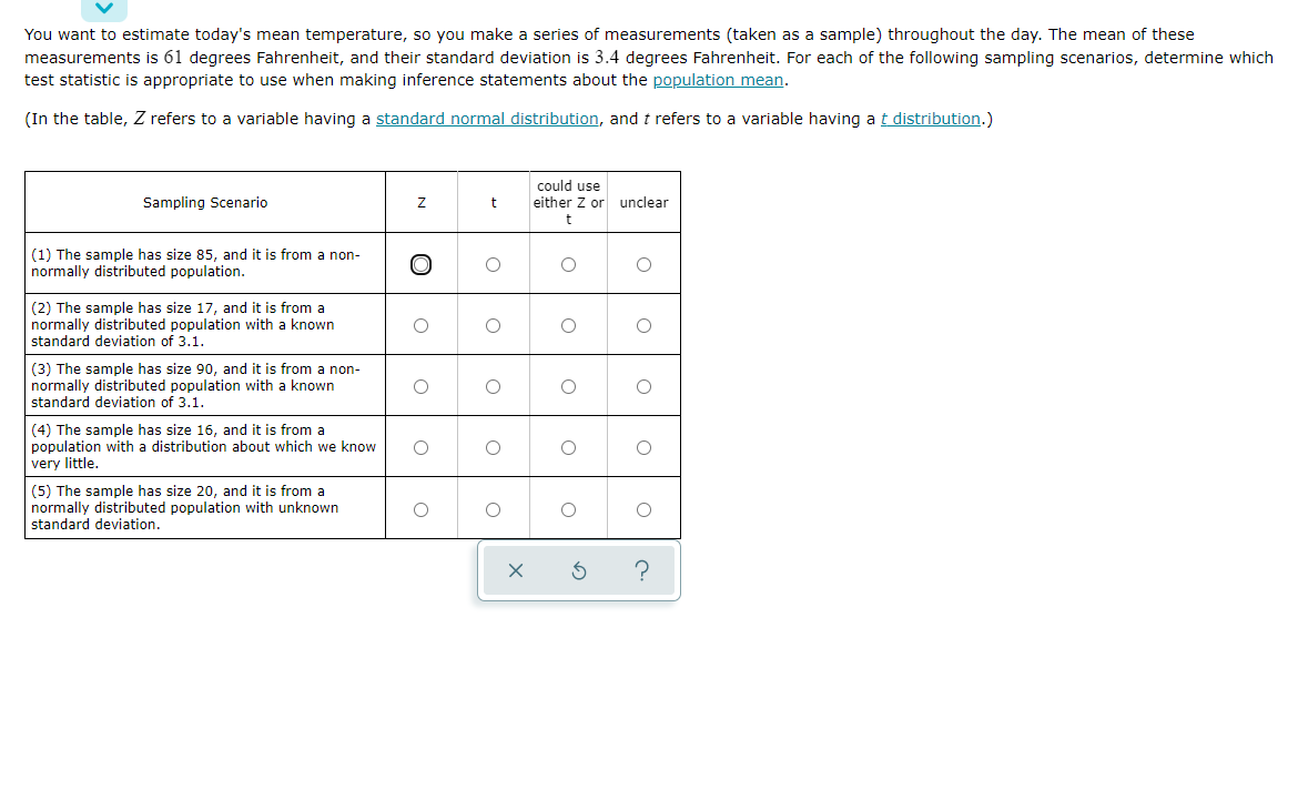 You Want To Estimate Today S Mean Temperature So You Make A Series Of Measurements Taken As A Sample Throughout The D 1