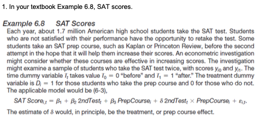 1 In Your Textbook Example 6 8 Sat Scores Example 6 8 Sat Scores Each Year About 1 7 Million American High School St 1