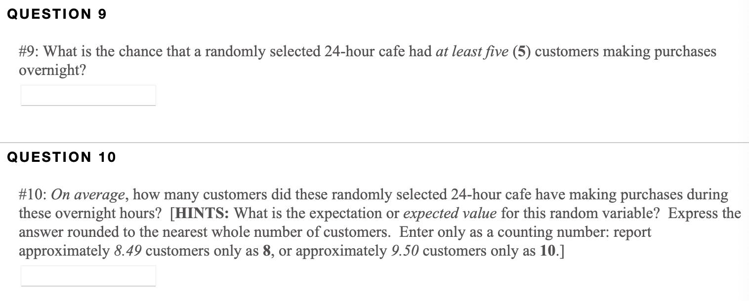 Random Variables Consider The Following Context The Coffee House Chain Corner Cafe Operates Some Of Its Retail Location 2