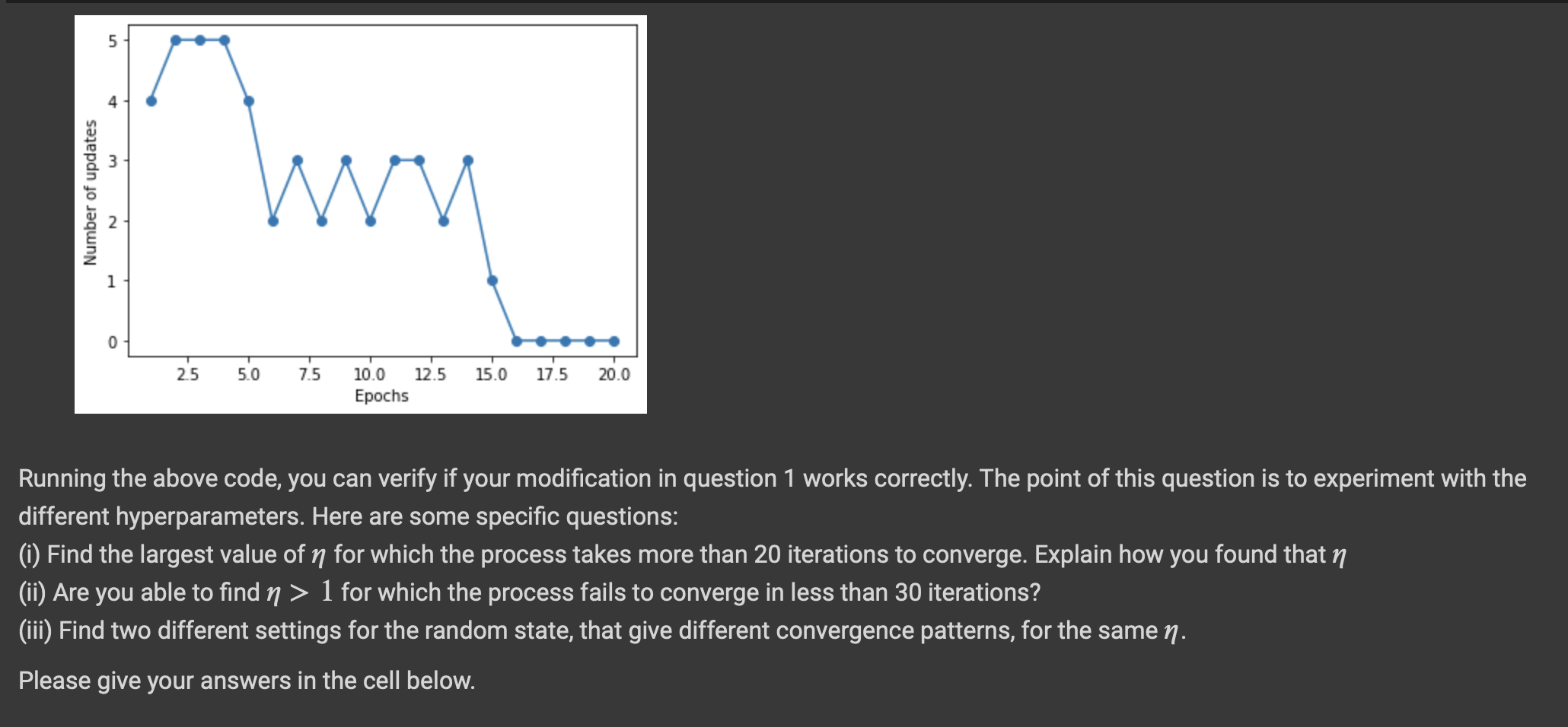 1 Import Numpy As Np 4 Class Perceptron Object Perceptron Classifier 6 7 Parameters 8 9 Eta Float 10 Learning R 5