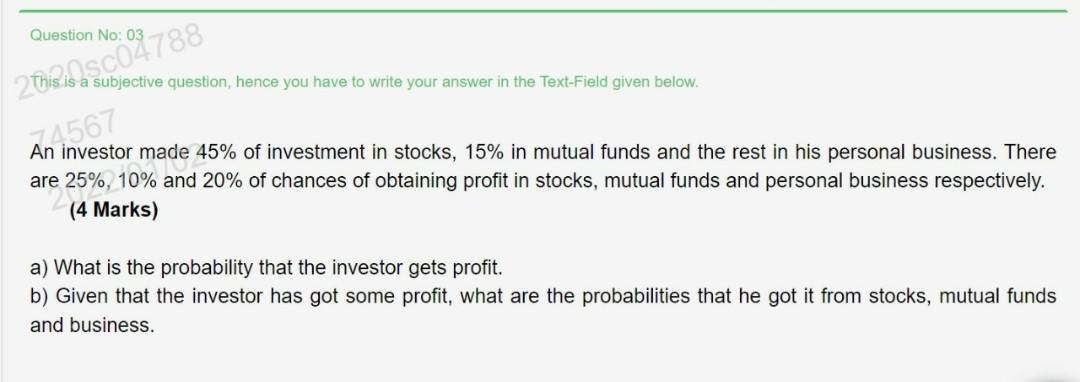 Question No 03 2 This Is A Subjective Question Hence You Have To Write Your Answer In The Text Field Given Below Giro 1