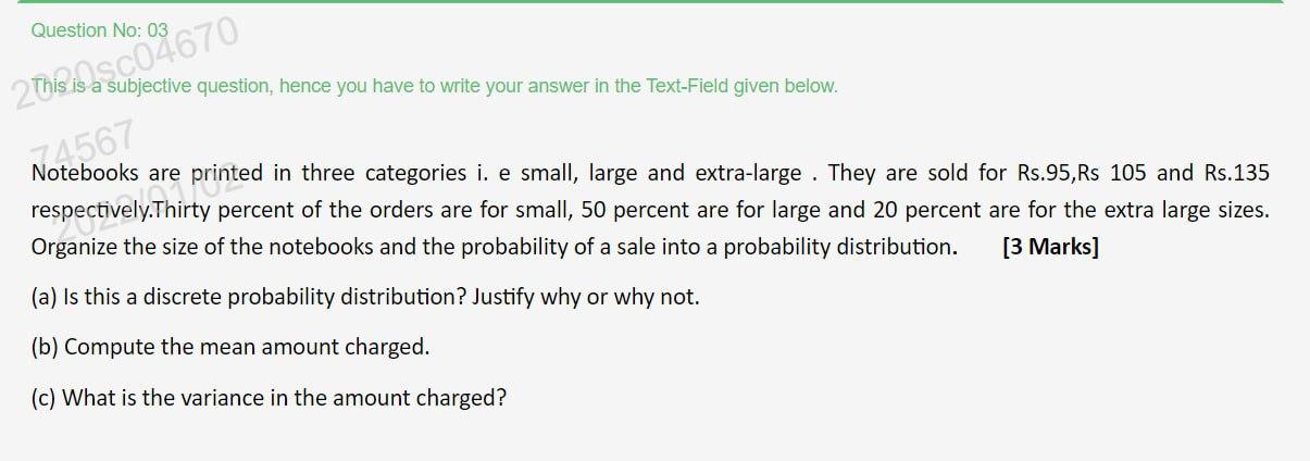 Question No 03 2 This Is As C04670 2 This Is A Subjective Question Hence You Have To Write Your Answer In The Text Fie 1