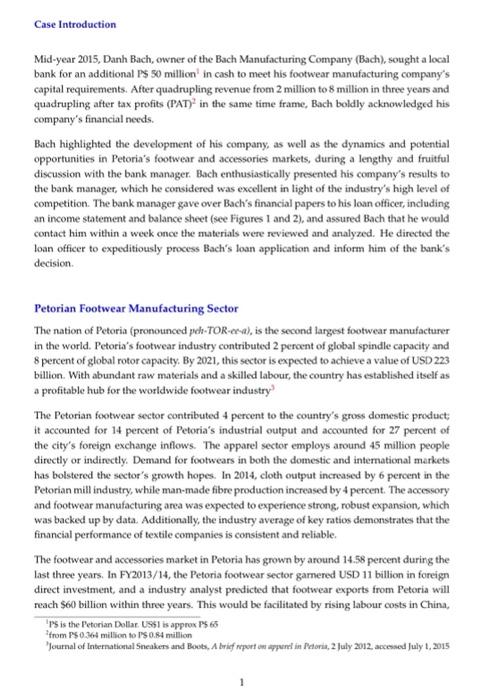 Assume The Position As An Expert In Financial Analysis Suggest Four Areas Bach Can Focus On Financially To Best Posit 1