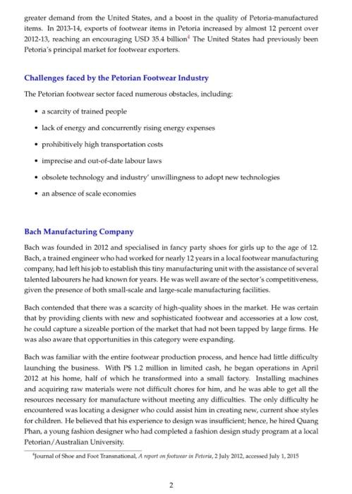 Assume The Position As An Expert In Financial Analysis Suggest Four Areas Bach Can Focus On Financially To Best Posit 2