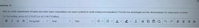 Festion 11 Wiw Do Credit Departments Of Banks And Other Major Corporations De Expert Systems In Credit Scoring And Evalu 1
