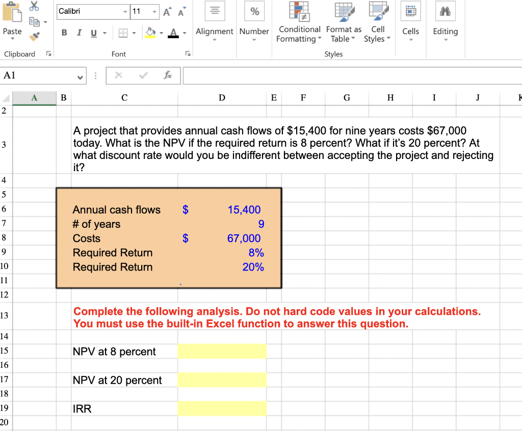 1 Please Answer With Excel Formula 1