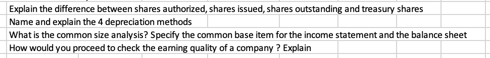 Explain The Difference Between Shares Authorized Shares Issued Shares Outstanding And Treasury Shares Name And Explain 1