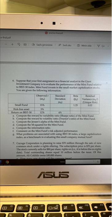 E Final Sb Id Sayta Gruno A Selo Metinkle 6 Suppose That Your First Assignment As A Financial Analyst In The Giant Inve 1