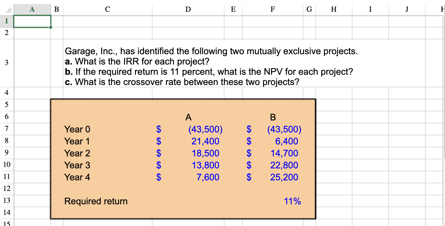 4 Please Answer In Excel Formulas 1