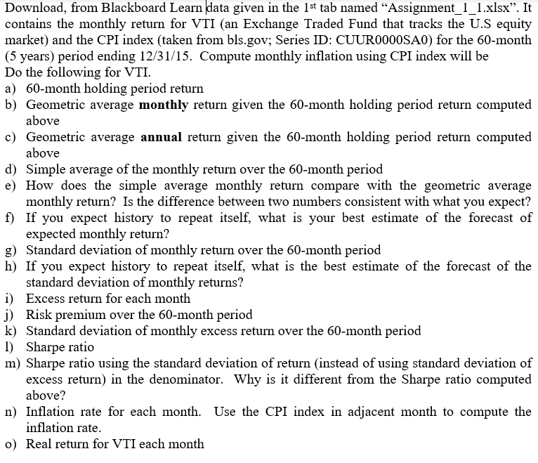 Dataset For Problem Can Be Found In The Comments Can Copy And Paste Into Excel Please Show Formulas 1