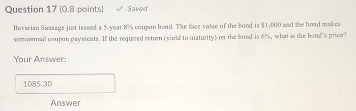 Question 20 0 8 Points Find The Price Of The Following Stock Today It Is Expected To Pay Out A Dividend Of 0 25 Per 2