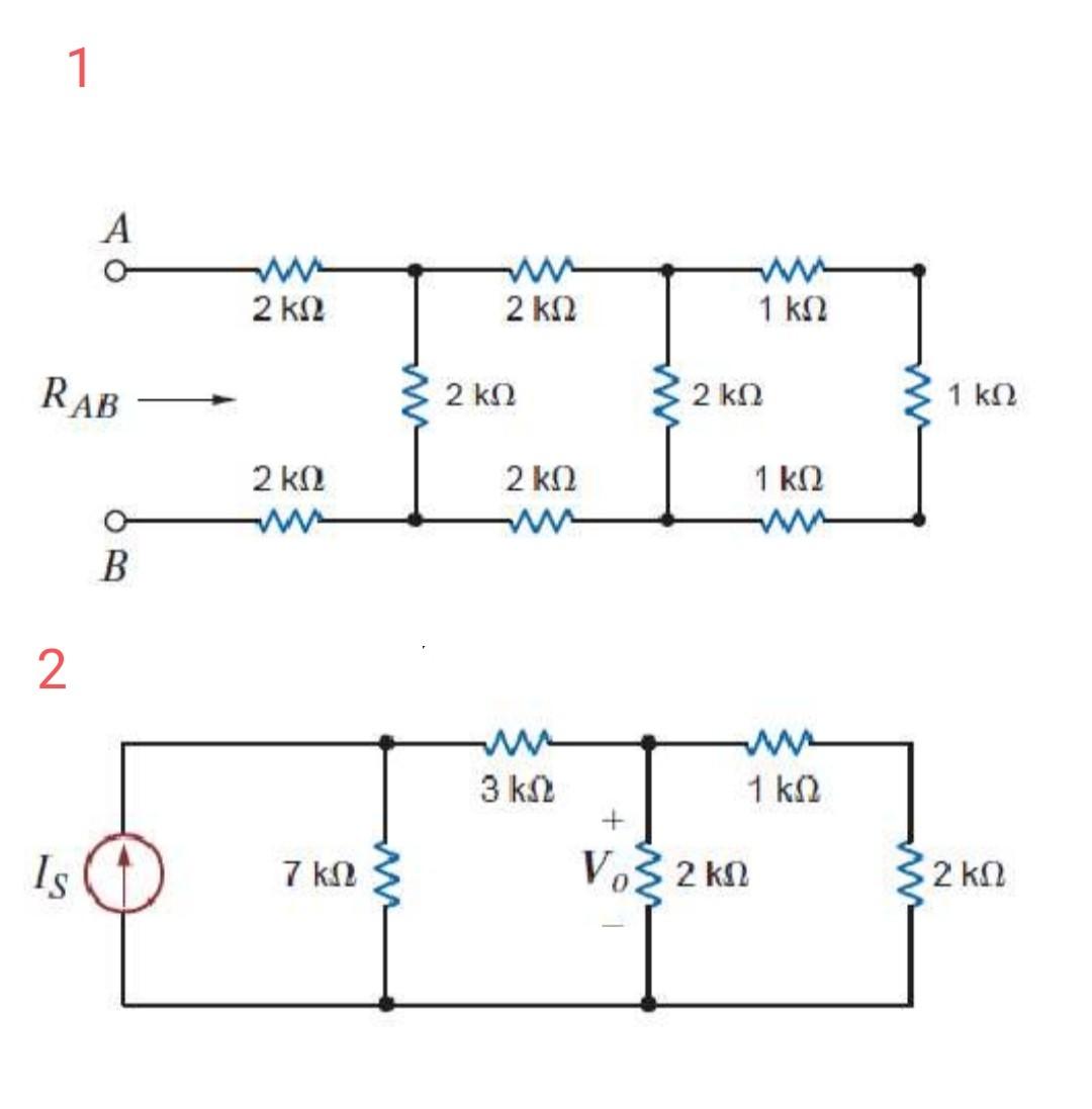 1 Find The Equivalent Resistance In The Given Circuit 2 If V0 6v In The Circuit In The Figure What Would The Is Val 1
