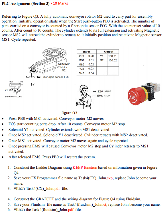 Programmable Logics Controllor Kindly Do All The Cx Programmer File Grafcet And Wiring Diagram Using Fludsim File And 1