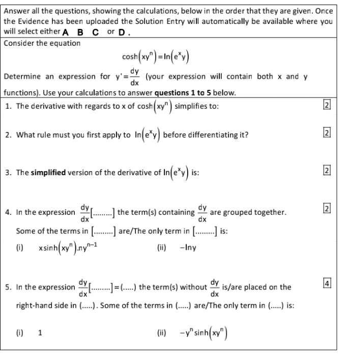 Answer All The Questions Showing The Calculations Below In The Order That They Are Given Once The Evidence Has Been U 1
