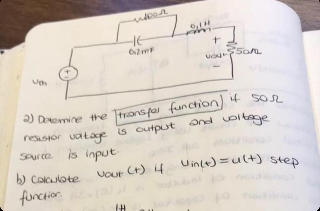 Upon O Hg 012 Mf Son Uon Is Output 2 Determine The Transfer Function It So2 And Voltage Resistor Vatage Source Is In 1