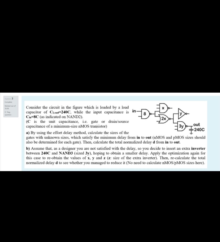 3 Ho D 7240c Consider The Circuit In The Figure Which Is Loaded By A Load Capacitor Of Cload 240c While The Input Capa 1