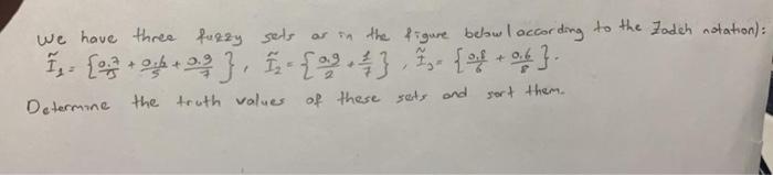 We Have Three Fuzzy Seals As In The Figure Bebwl According To The Zadeh Notation Is 0 Disko 39 7 99 0 1