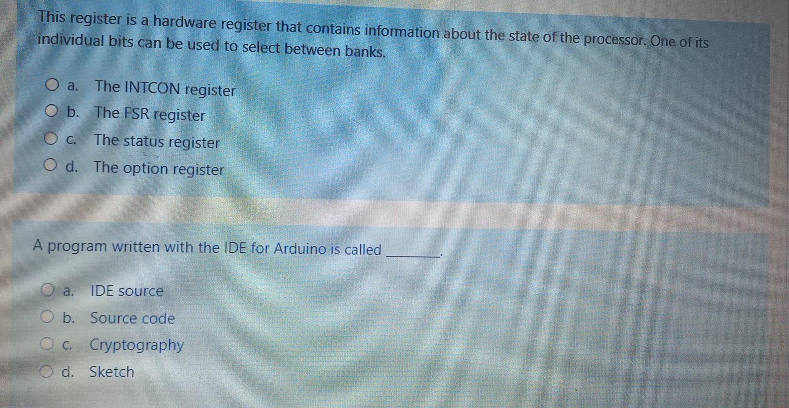 This Register Is A Hardware Register That Contains Information About The State Of The Processor One Of Its Individual B 1