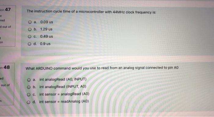 49 The Arduino Uno Can Provide Source A Current Up To O A 0 4 A Ut Of Ob 20 Ma O C 80 Ma O D 40 Ma 50 For Pic 16f 2