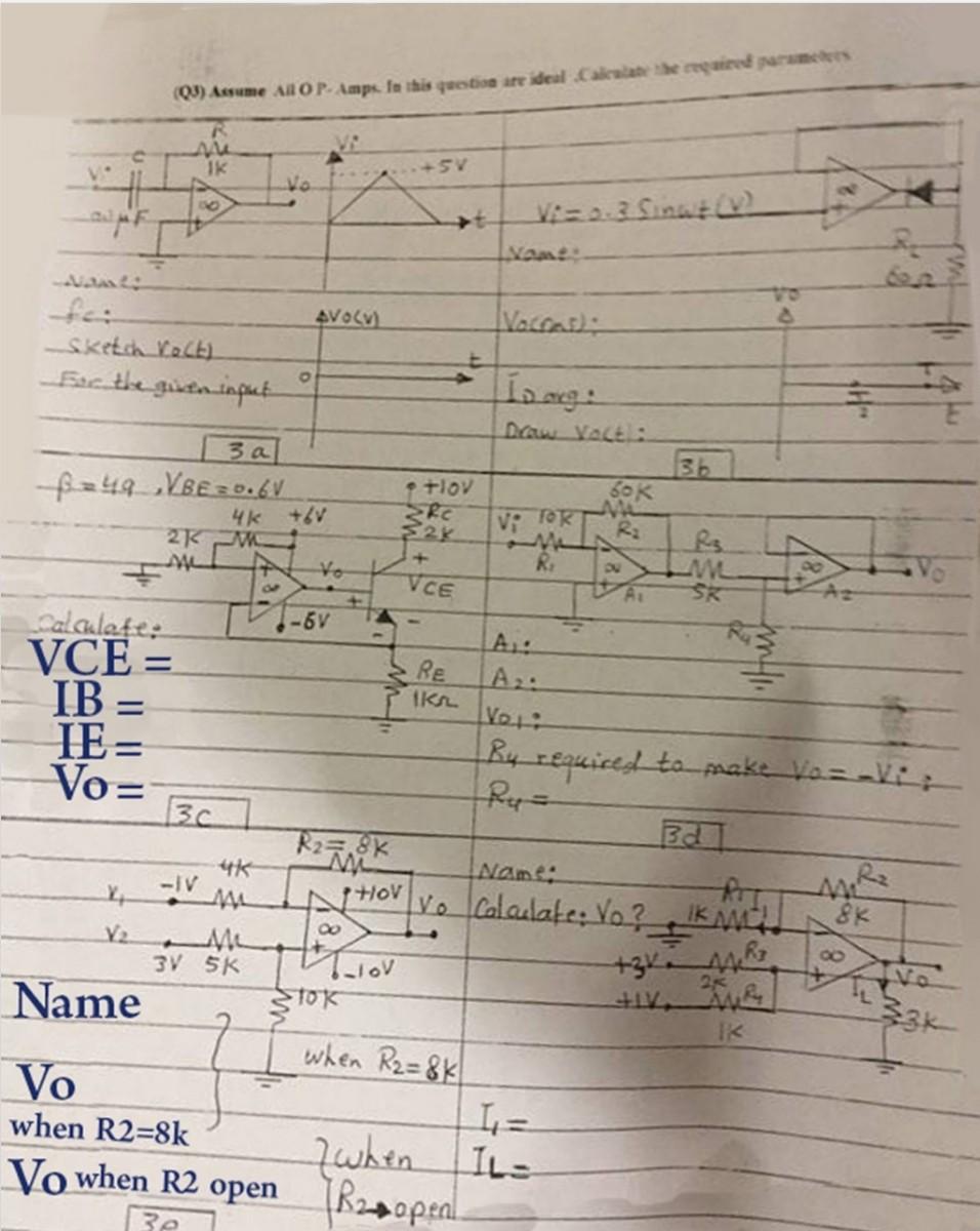 0 Assume Aop Impe In This Question Are Deal Called Me Ik Sv Vo F V 2 3 Sinta Avoc Vacans Fe Sketch Yeces For The G 1
