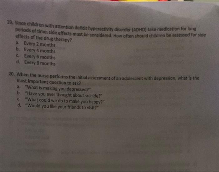 19 Since Children With Attention Deficit Hyperactivity Disorder Adhd Take Medication For Long Periods Of Time Side E 1