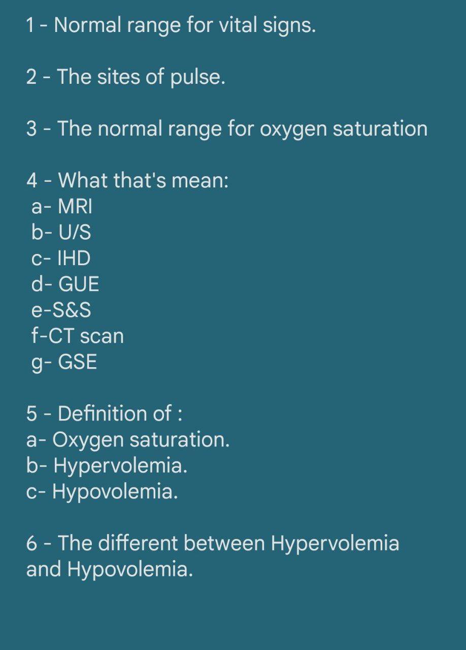 1 Normal Range For Vital Signs 2 The Sites Of Pulse 3 The Normal Range For Oxygen Saturation 4 What That S Mea 1