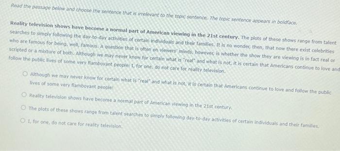 1 Pre Test Writing Unified Paragraphs Unity In A Paragraph Means The Paragraph Discusses And Supports One Thought Thr 4
