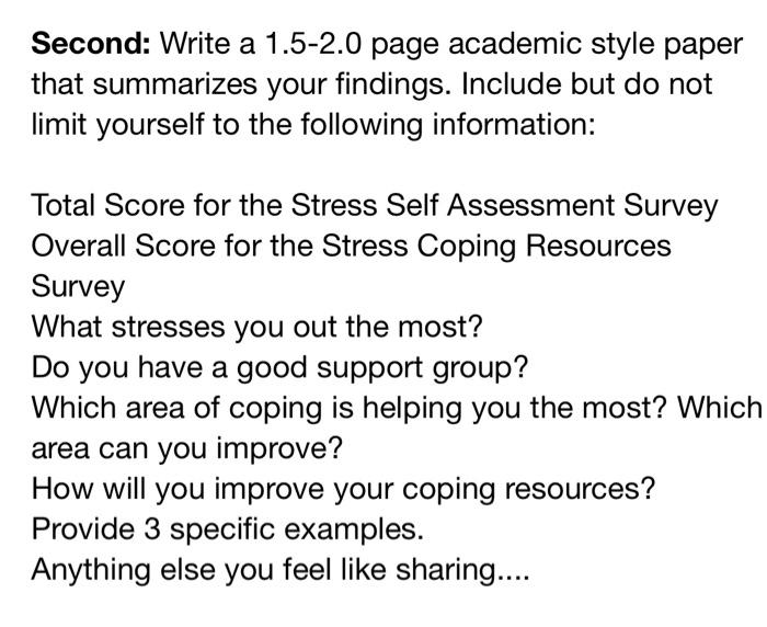 Second Write A 1 5 2 0 Page Academic Style Paper That Summarizes Your Findings Include But Do Not Limit Yourself To Th 1