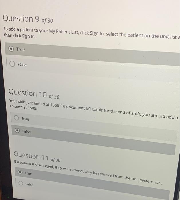Question 9 Of 30 To Add A Patient To Your My Patient List Click Sign In Select The Patient On The Unit Lista Then Clic 1